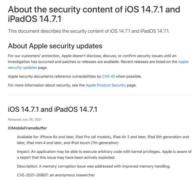集安苹果手机维修分享iOS 14.7.1 正式版更新内容及升级方法 